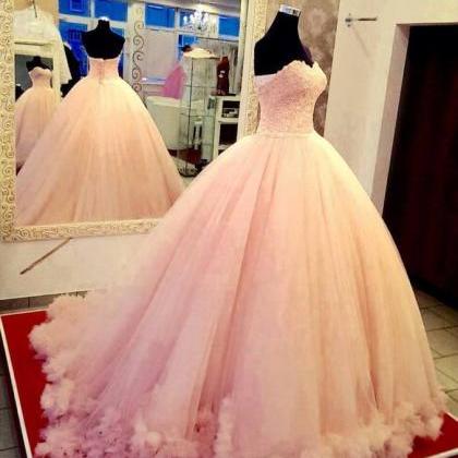 Pink Prom Dress, Prom Ball Gown, Boho Ball Gown,..