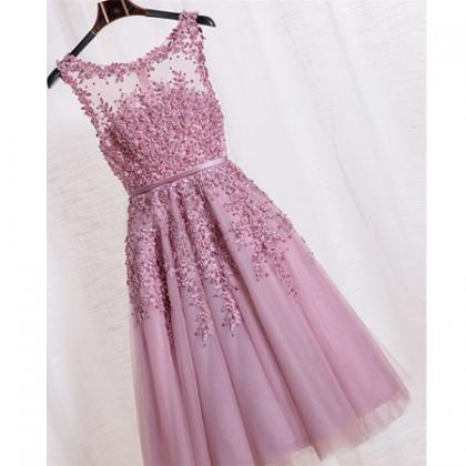 Vestidos De Cocktail, Pink Prom Dresses, Short..