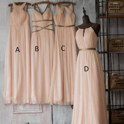 Pink Bridesmaid Dress, Mismatched B..