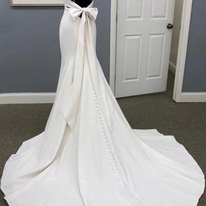 Mermaid Wedding Dress, Simple Wedding Dress,..