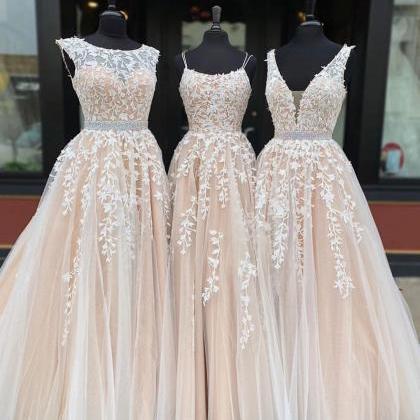 Champagne Prom Dress, Mixed Styles Prom Dress,..