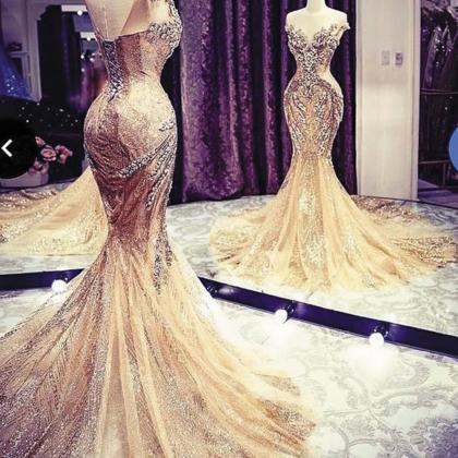 Luxury Evening Dress, Mermaid Evening Dress, Abito..