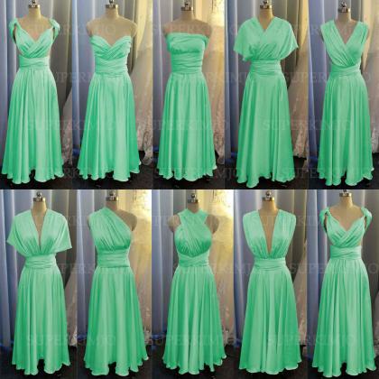 Mint Green Bridesmaid Dresses, Long Bridesmaid..