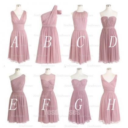 Dusty Pink Bridesmaid Dresses, Wedding Party..