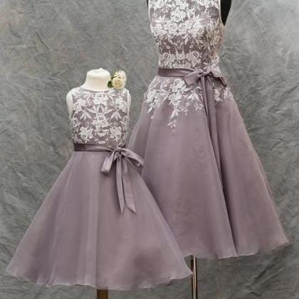 Junior Bridesmaid Dress, Lace Bridesmaid Dress,..
