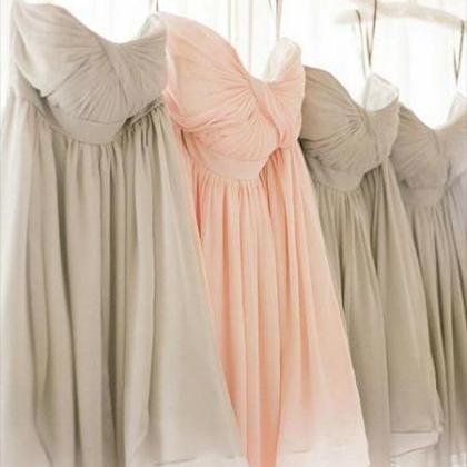 Chiffon Bridesmaid Dress, Custom Bridesmaid Dress,..