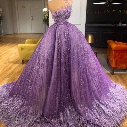 Luxury Prom Dresses, Purple Prom Dresses, Sparkly..