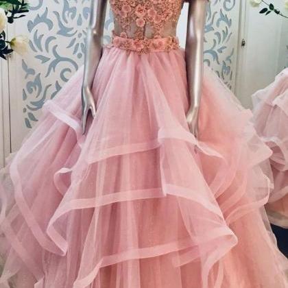Off The Shoulder Prom Dresses, Pink Prom Dress,..