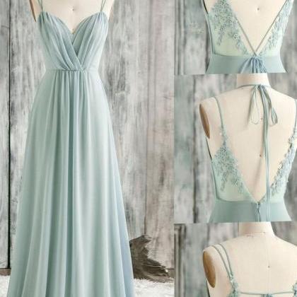 Sage Green Bridesmaid Dress, Lace Bridesmaid..