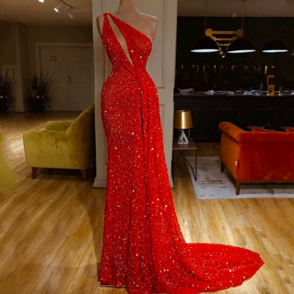 Sparkly Evening Dress, Red Evening Dresses,..