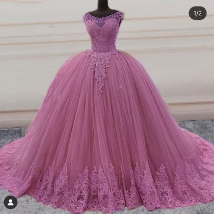 Ball Gown Prom Dresses, Sweet 16 Dresses, Lace..