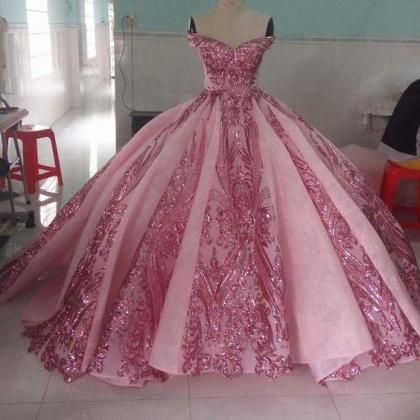 Pink Prom Dresses, Luxury Prom Dresses, Abito..