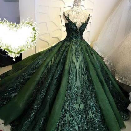 Dark Green Prom Dress, Quinceanera Dresses For..
