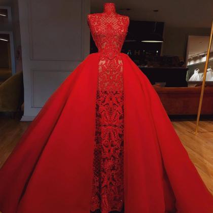 Luxury Prom Dress, Detachable Skirt Prom Dress,..