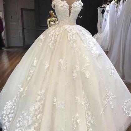 Off White Wedding Dress, Princess Wedding Dresses,..