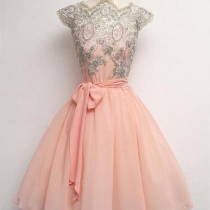 Vintage Prom Dress, Ankle Length Prom Dress, Lace..