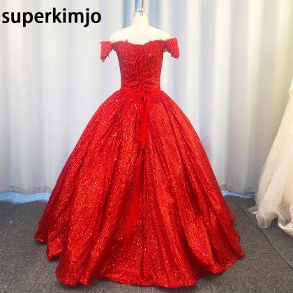 Red Prom Dresses, Ball Gown Prom Dress, Sparkly..