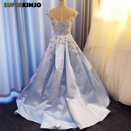 Blue Prom Dresses, Detachable Skirt Prom Dresses,..