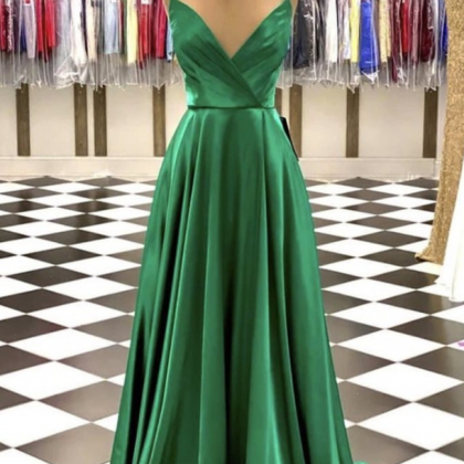 Green Prom Dresses, Tulle Prom Dress, A Line Prom..