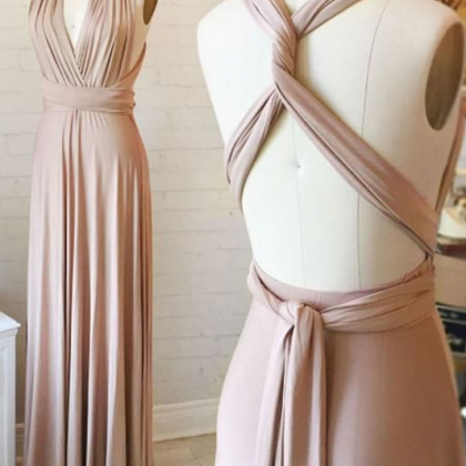 Pink Bridesmaid Dress, Convertible Bridesmaid..