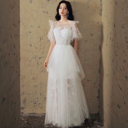 White Lace Prom Dress, Prom Dresses 2024, Vestidos..