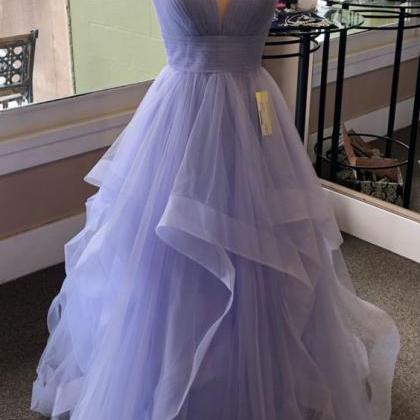 Simple Prom Dress, Purple Prom Dress, Lilac Prom..