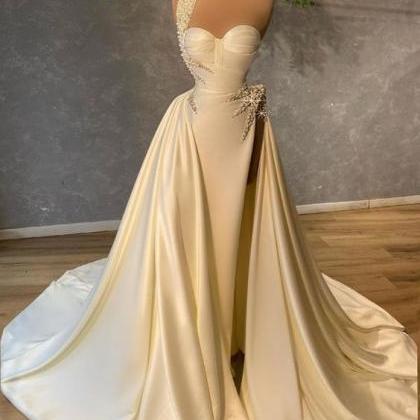 Off White Wedding Dress, Robe De Mariage, Elegant..