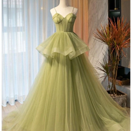 Simple Prom Dress, Green Prom Dress, Prom Ball..