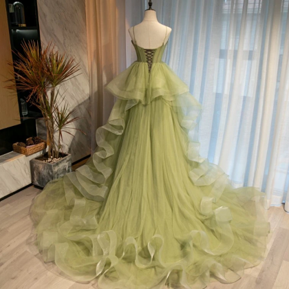Simple Prom Dress, Green Prom Dress, Prom Ball..