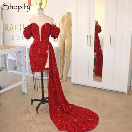 Red Prom Dress, Sexy Formal Dress, Short Prom..