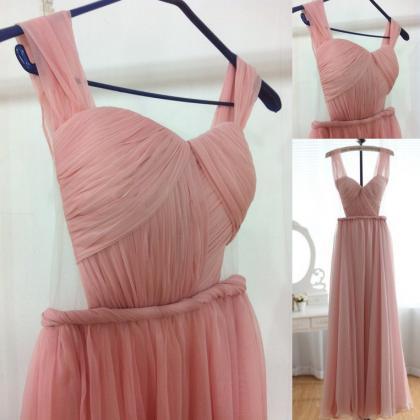 Pink Evening Dress, Formal Dresses 2025, Chiffon..