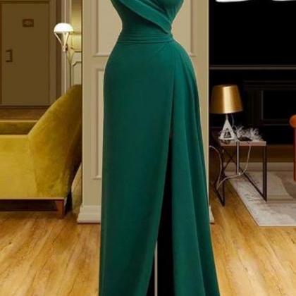Simple Evening Dress, Green Evening Dress, Mermaid..