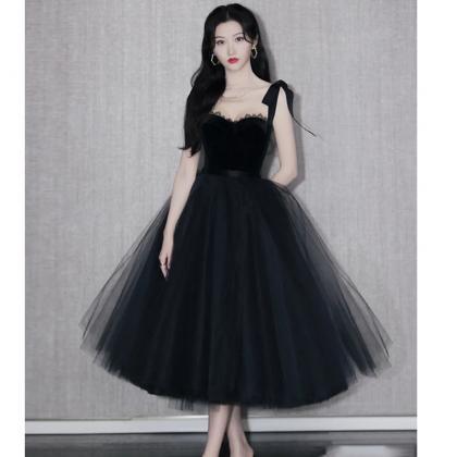 Black Prom Dresses, Vintage Prom Dress, Tulle..