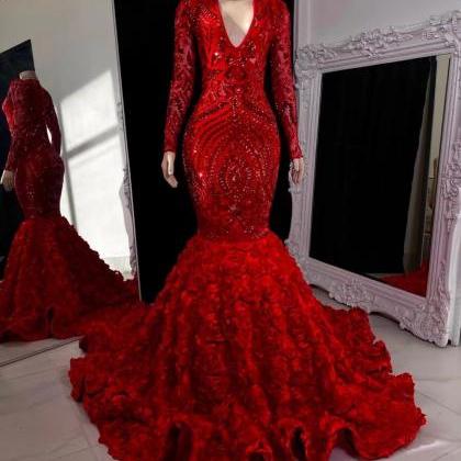 luxury prom dresses, red prom dress..