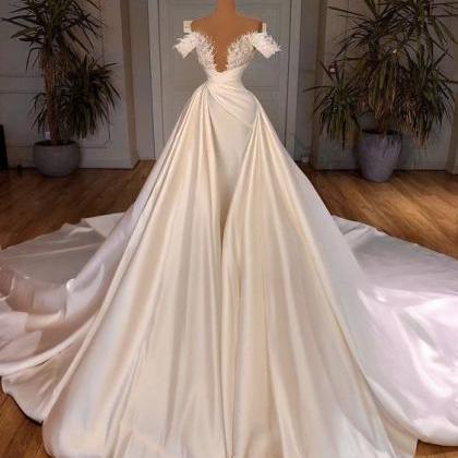 Robe De Mariage, Elegant Wedding Dresses, White..