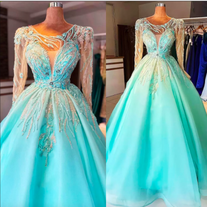 Blue Prom Dresses, Robes De Cocktail, Luxury Prom..