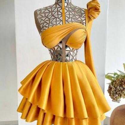 Vestido Luxo Para Festa De Gala 2024, Yellow Prom..