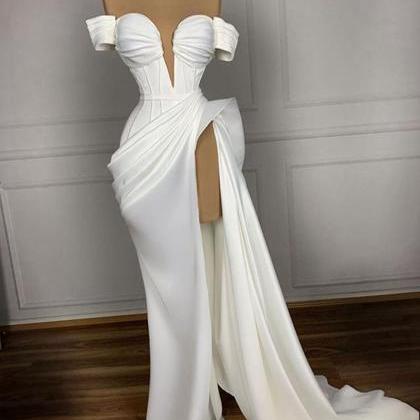 Off The Shoulder Wedding Dress, Robe De Mariee,..