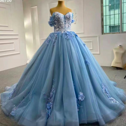 Blue Prom Dresses, Sweet 16 Dresses, Robes De Bal,..