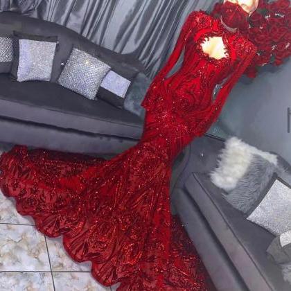 red sparkly prom dresses, elegant p..