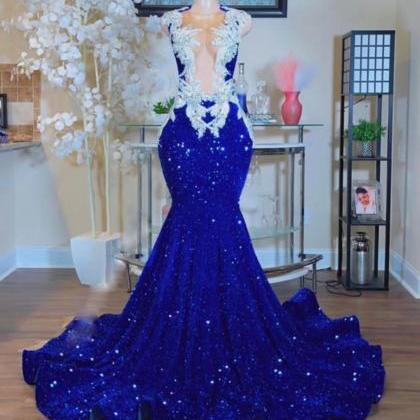 plus size prom dresses, royal blue ..