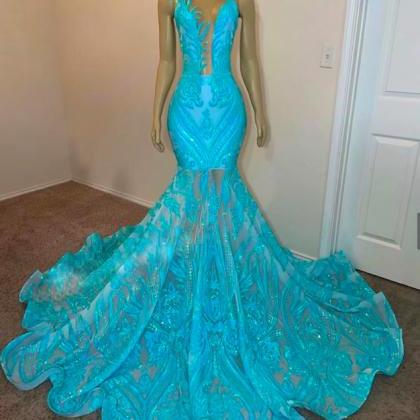 Blue Prom Dresses, Vestidos De Fiesta, Sparkly..