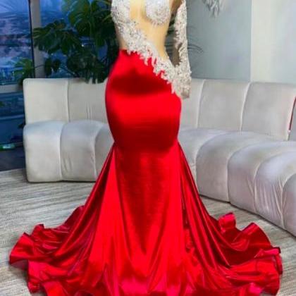 Red Prom Dresses, Celebrity Dresses, One Shoulder..