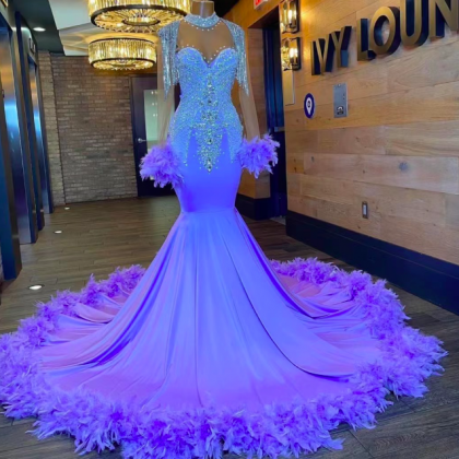 Luxury Prom Dresses, Feather Prom Dresses,..