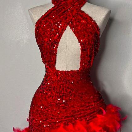 Red Prom Dresses, Cocktail Dresses, Glitter Prom..