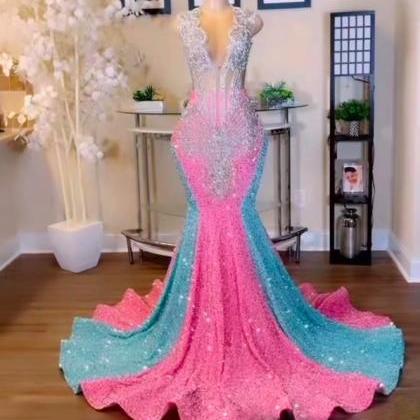 Colorful Prom Dresses, 2024 Prom Dresses, Diamonds..