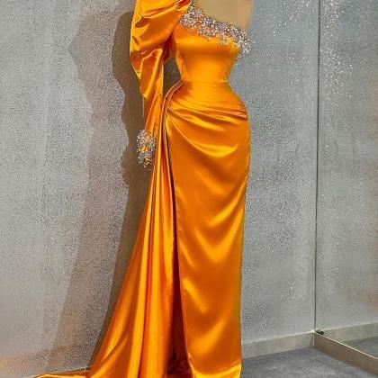 Orange Prom Dresses, Dubai Fashion Evening..