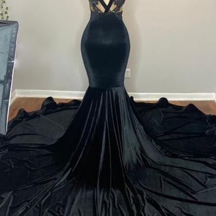 Halter Prom Dresses, Black Prom Dresses, Sexy..
