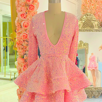 Pink Prom Dresses Short, Vestidos De Graduacion,..