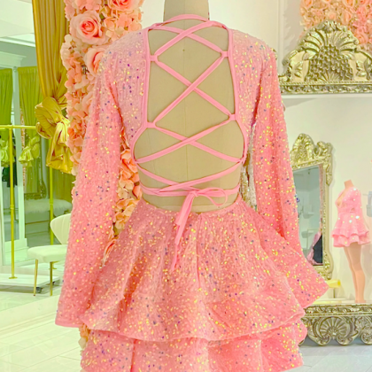 Pink Prom Dresses Short, Vestidos De Graduacion,..